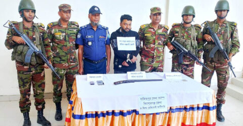 কিশোরগঞ্জে যুবদল নেতা আগ্নেয়াস্ত্রসহ গ্রেপ্তার