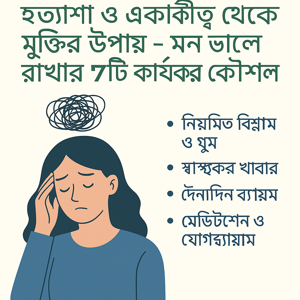 “মানসিক চাপ, হতাশা ও একাকীত্ব থেকে মুক্তির উপায়