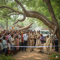 চাঞ্চল্য কুড়িগ্রামে: ৯ ফুট লম্বা অজগর উদ্ধার, বন্যার কাঠ বেয়ে ভারত থেকে ভেসে আসার ধারণা
